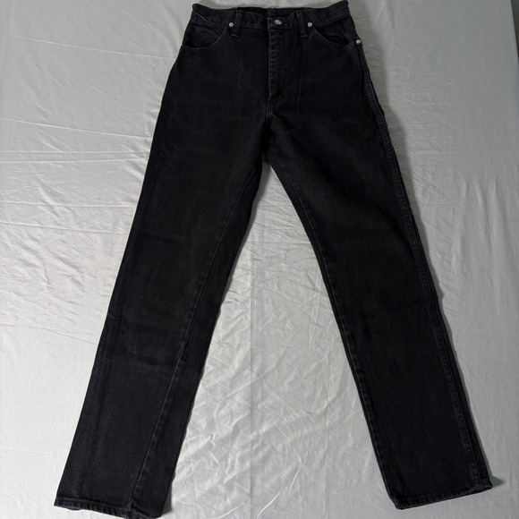 Wrangler Other - Wrangler Cowboy Cut Jeans Mens 28x32 Black 14MWZWK Made in USA Western Denim